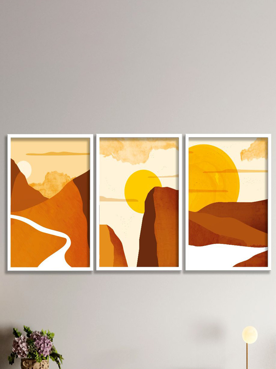 SAF Modern Art Canvas 4 Piece Wall Rectangle Paintings Wall Art - 10.5 x 13.5In