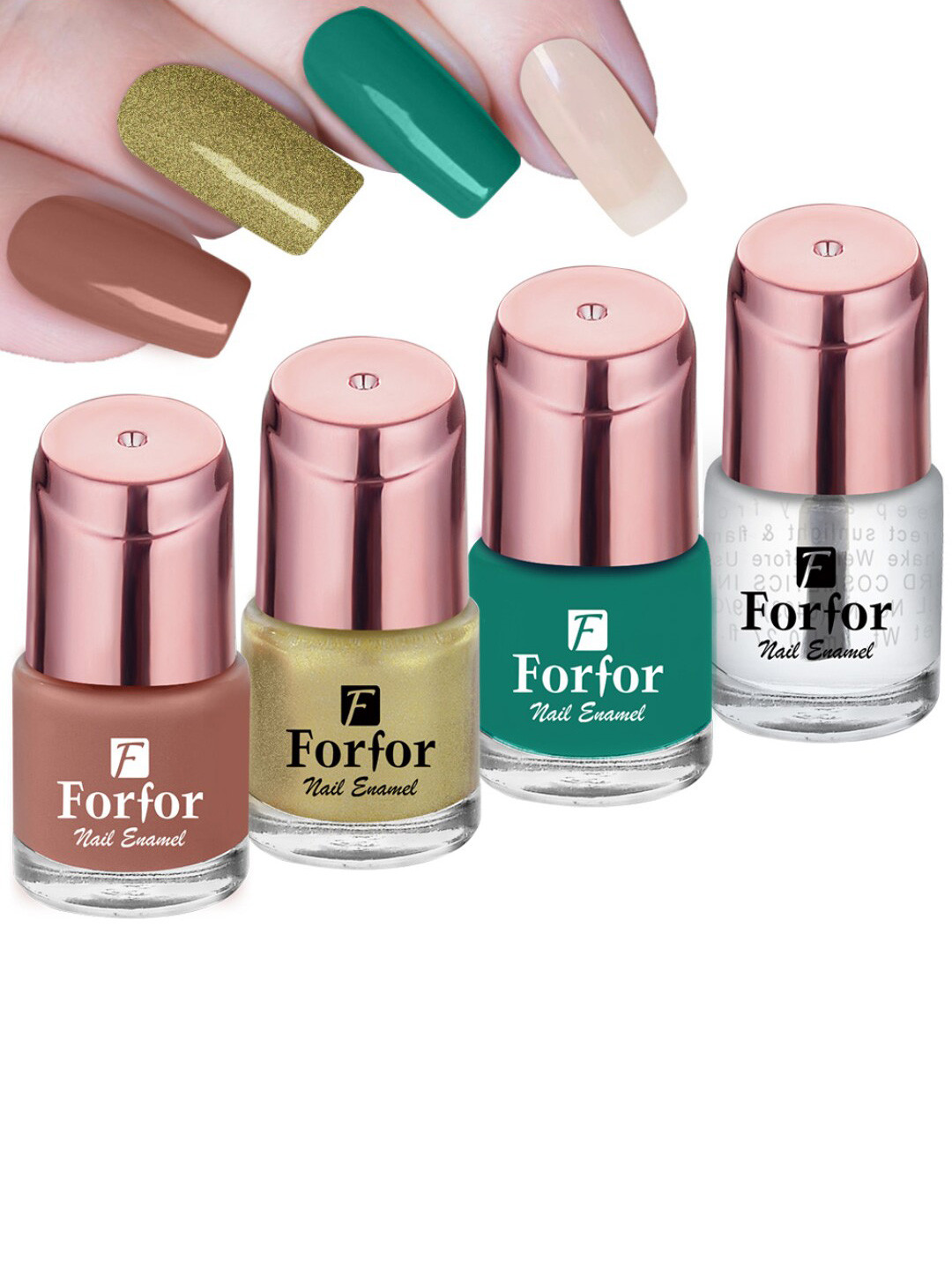 FORFOR Set Of 4 Perfect Stay Glossy Nail Polish 6ml Each - 103 + 104 + 113 + 114