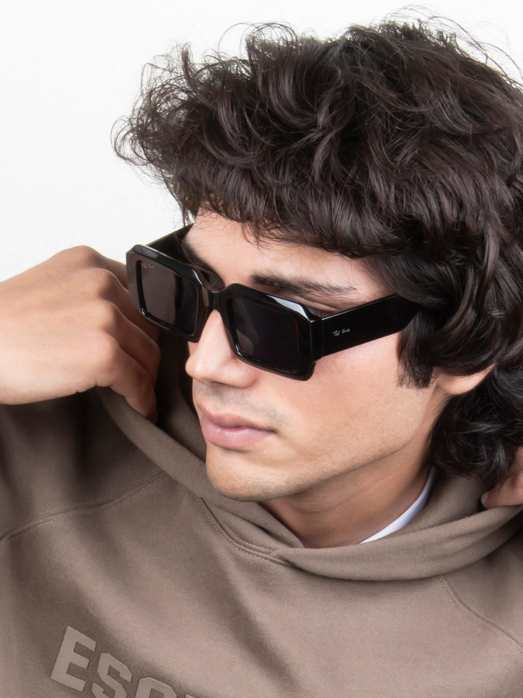 Ted Smith Square Sunglasses with UV Protected Lens SHAFT_C1