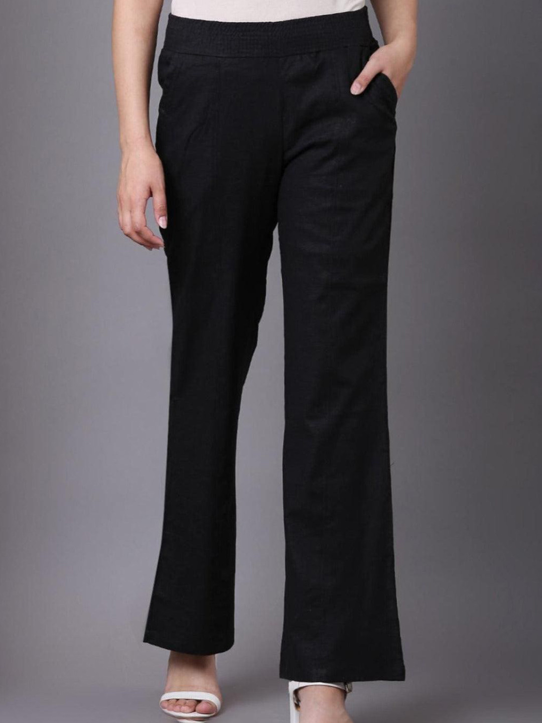 Lakshita Women Smart Easy Wash Bootcut Trousers