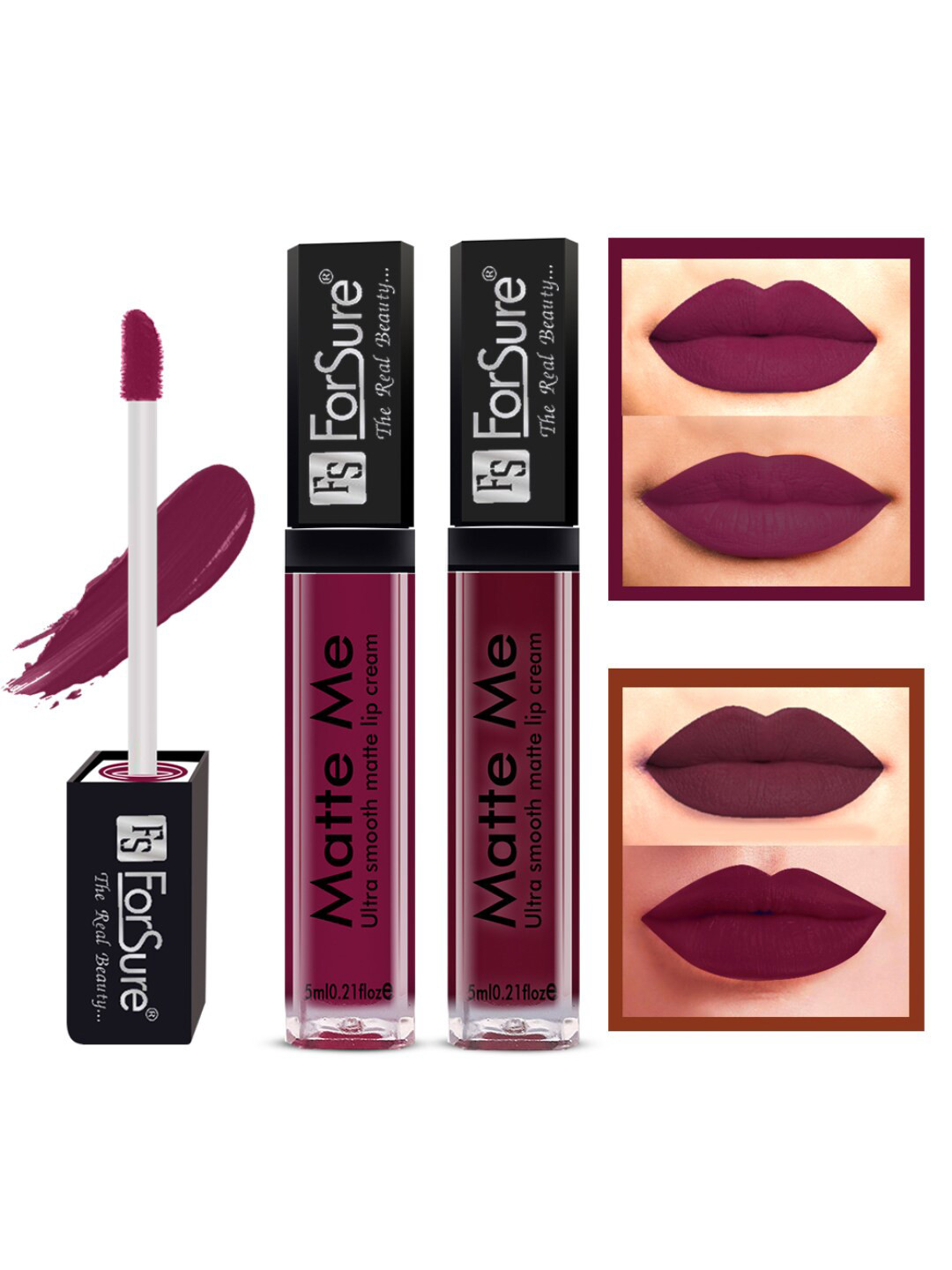 ForSure Set Of 2 Matte Me Non-Transfer Liquid Lipsticks 5ml Each - 109 + 119