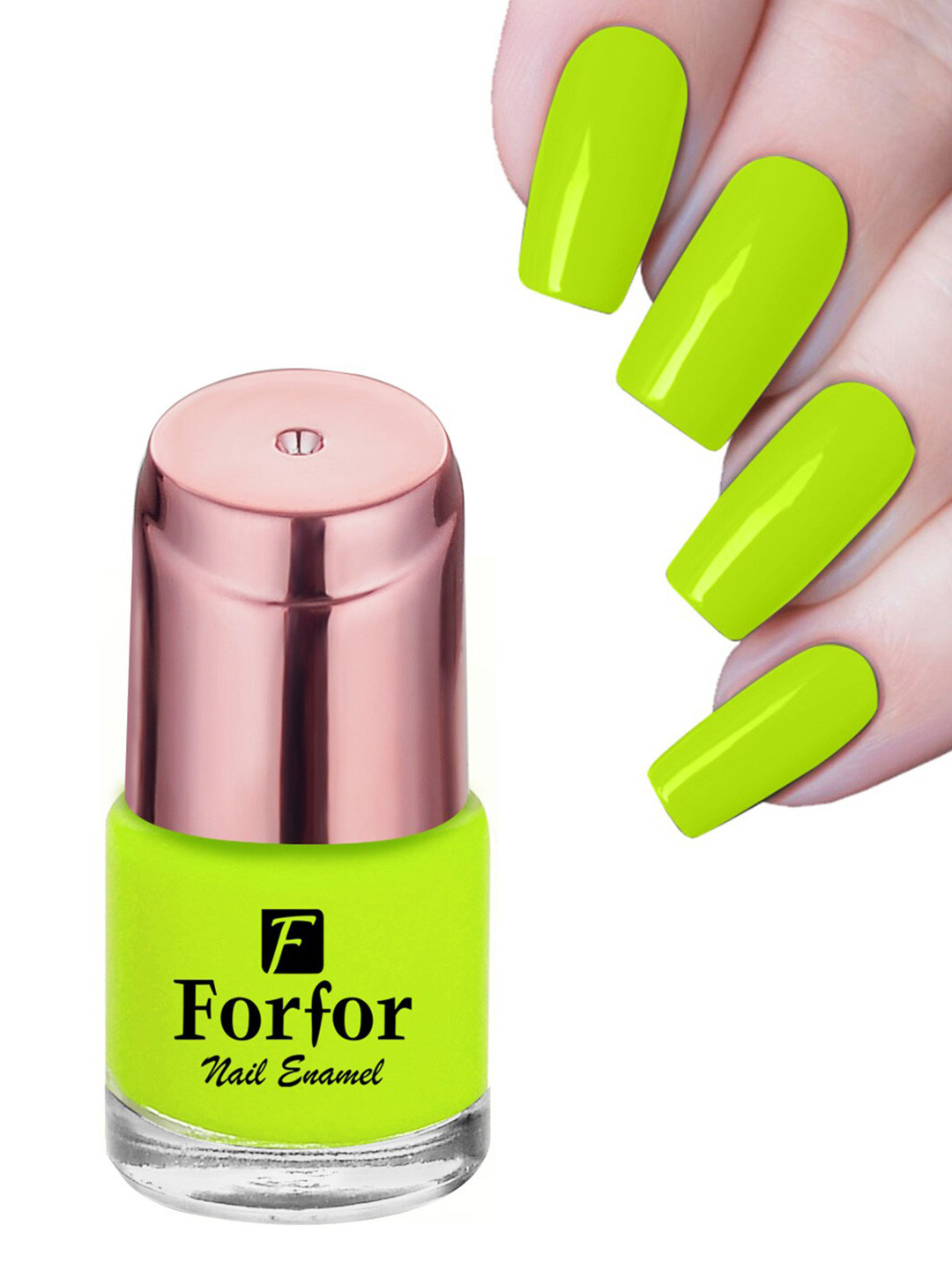 FORFOR Set of 2 Perfect Stay Glossy Nail Polish 6 ml Each - Glossy White & Matte Neon