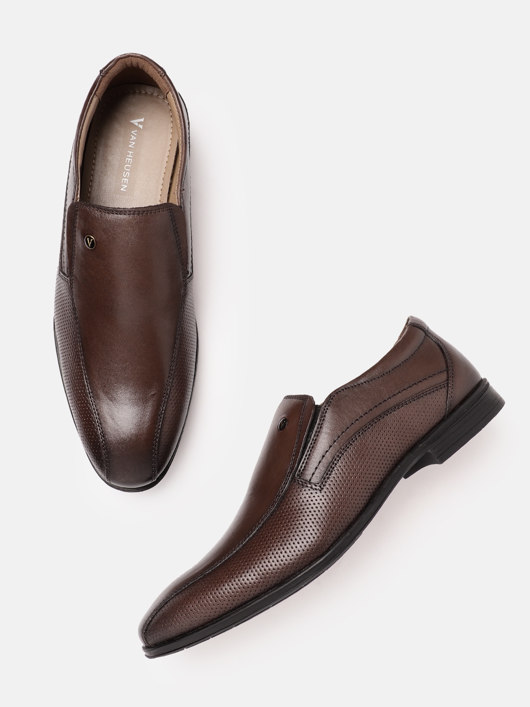 Van heusen leather online shoes