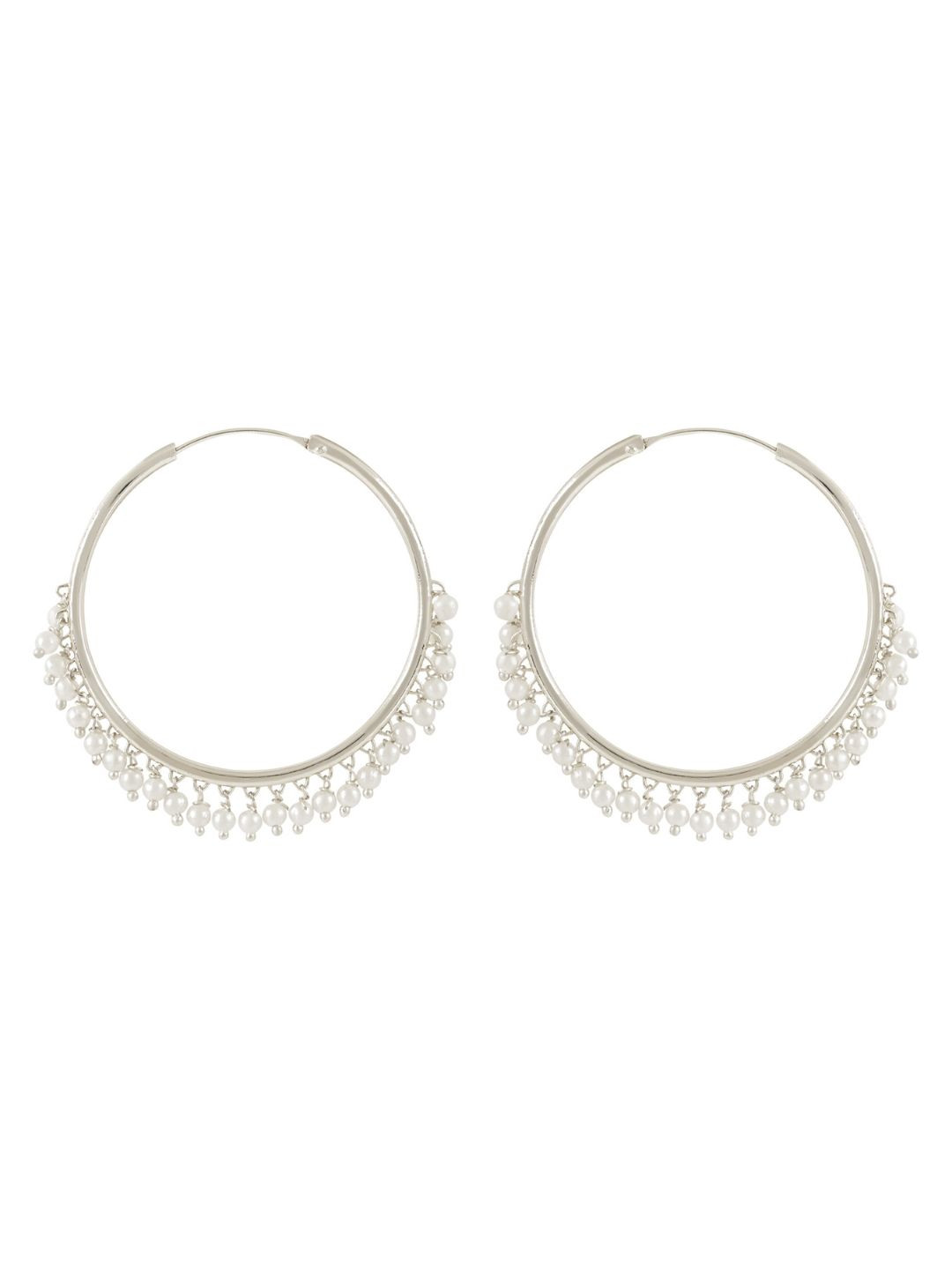 I Jewels Contemporary Hoop Earrings