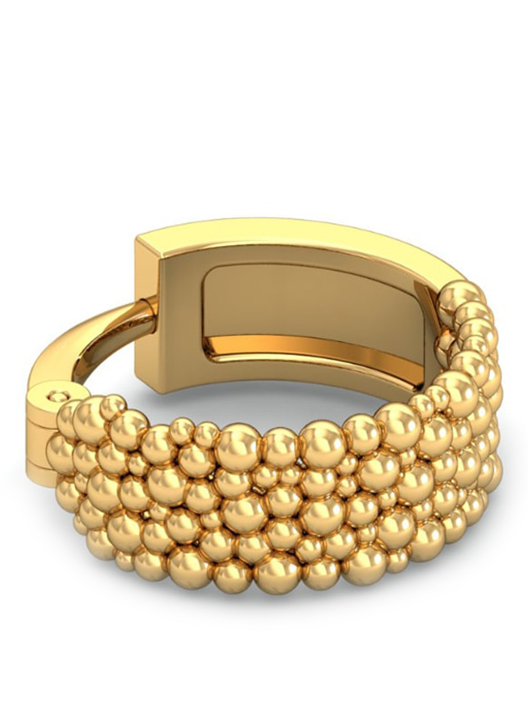 KUBERBOX Bubbly 18KT Gold Nose Ring-0.9gm