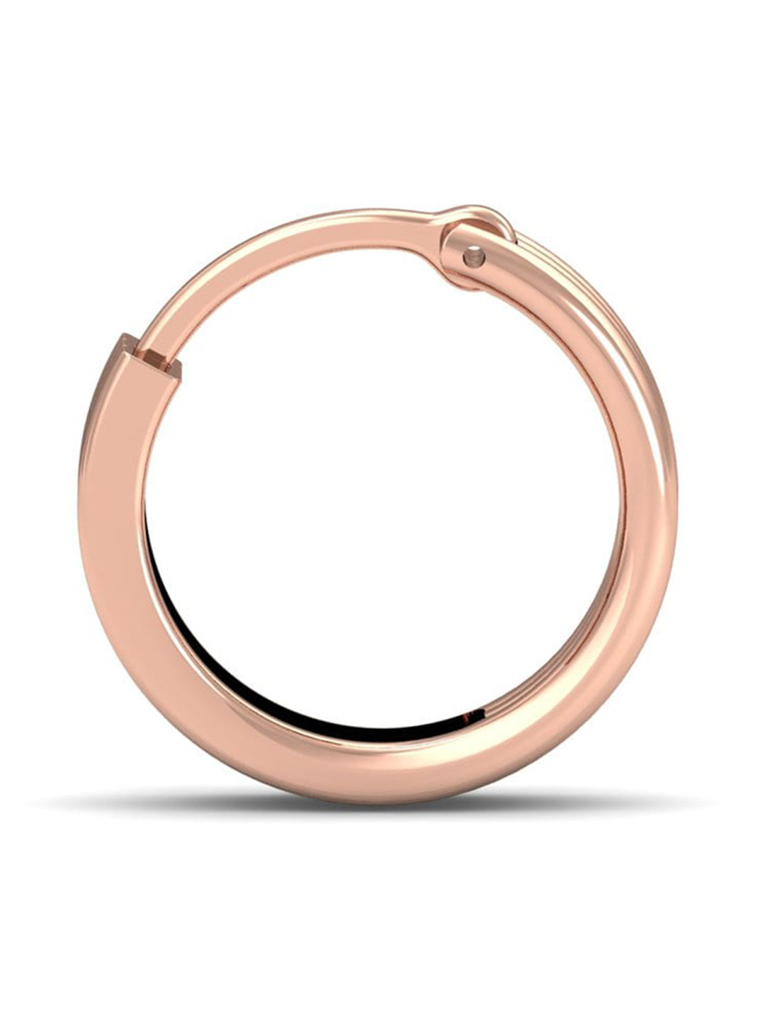KUBERBOX Lata 18KT Rose Gold Nose Ring-0.72gm