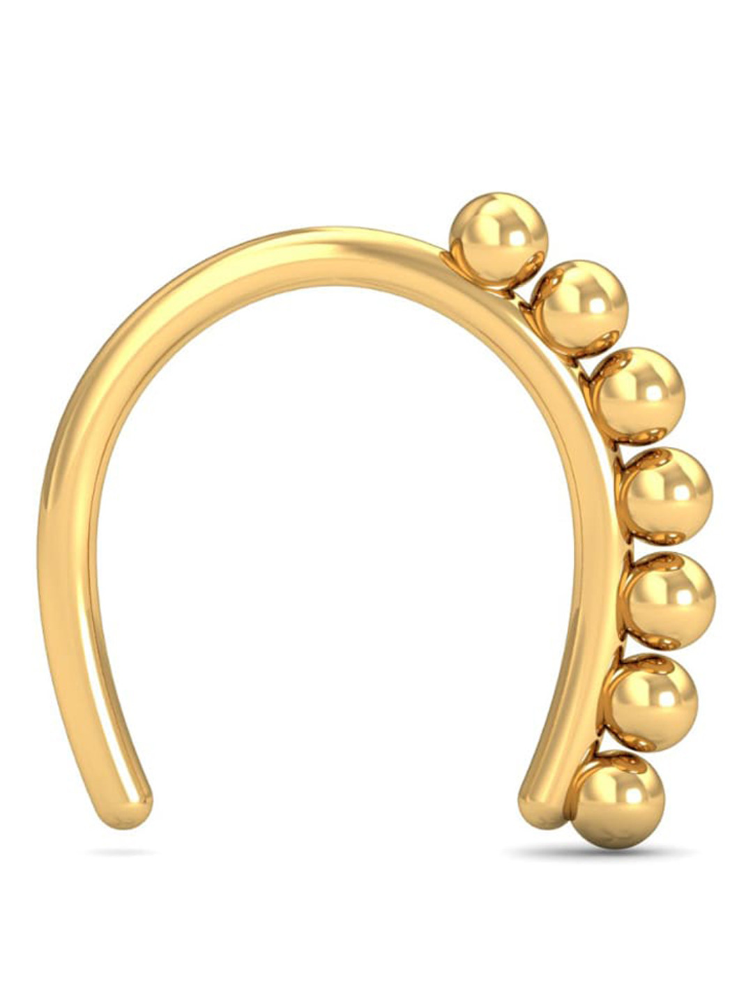 KUBERBOX Mugdha 18KT Gold Nose Hook-0.36gm