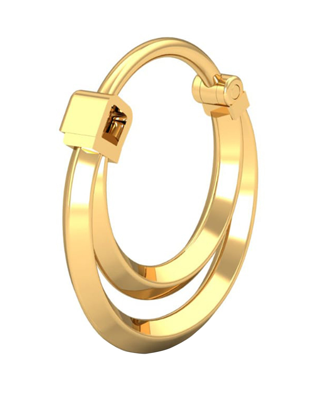 KUBERBOX Squeaky Septum 18KT Gold Nose Ring-0.68gm