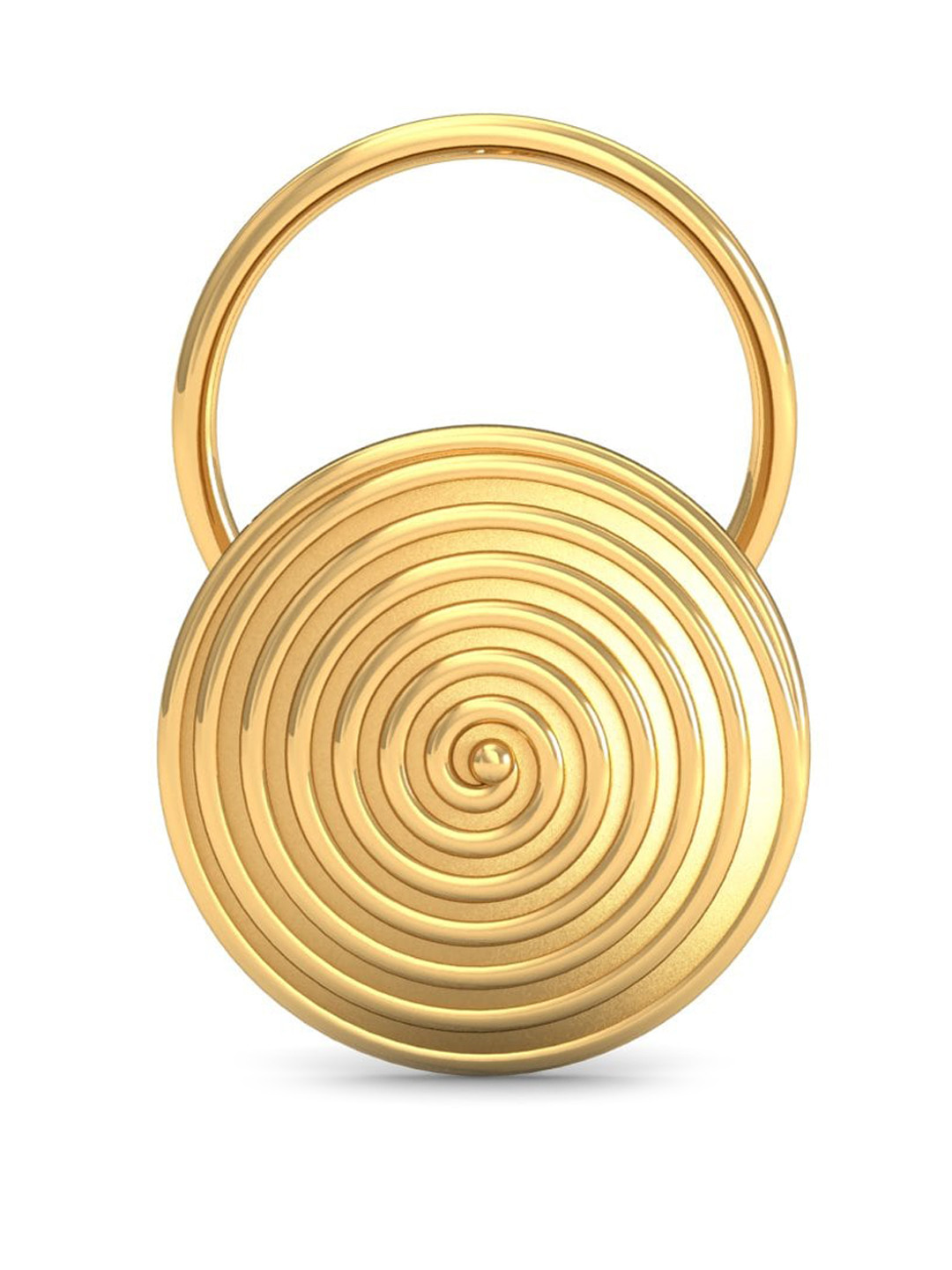 KUBERBOX Spiral Gold 18KT Gold Nose Pin-0.92gm