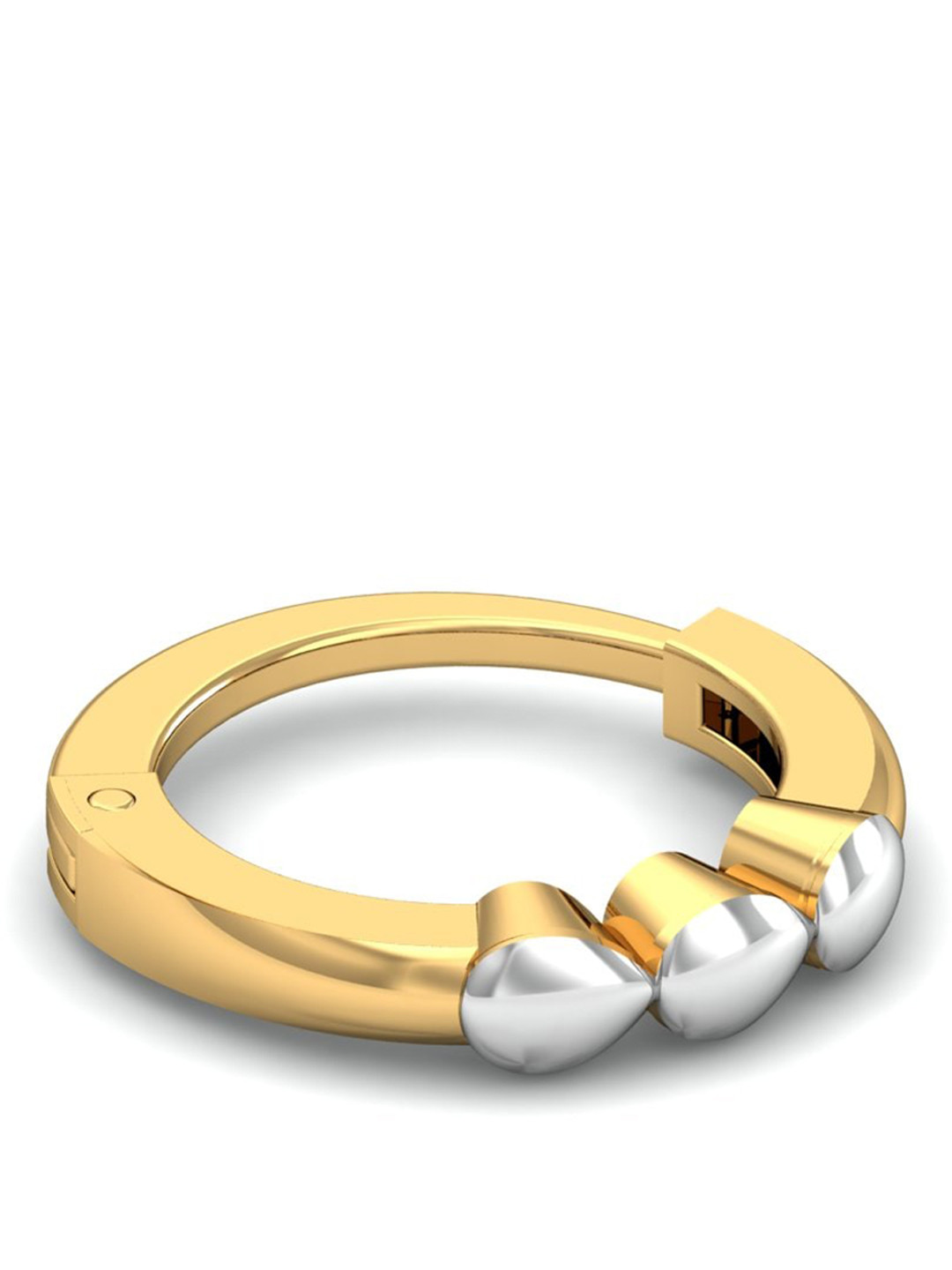 KUBERBOX Mystic 18KT Gold Nose Ring-0.68gm