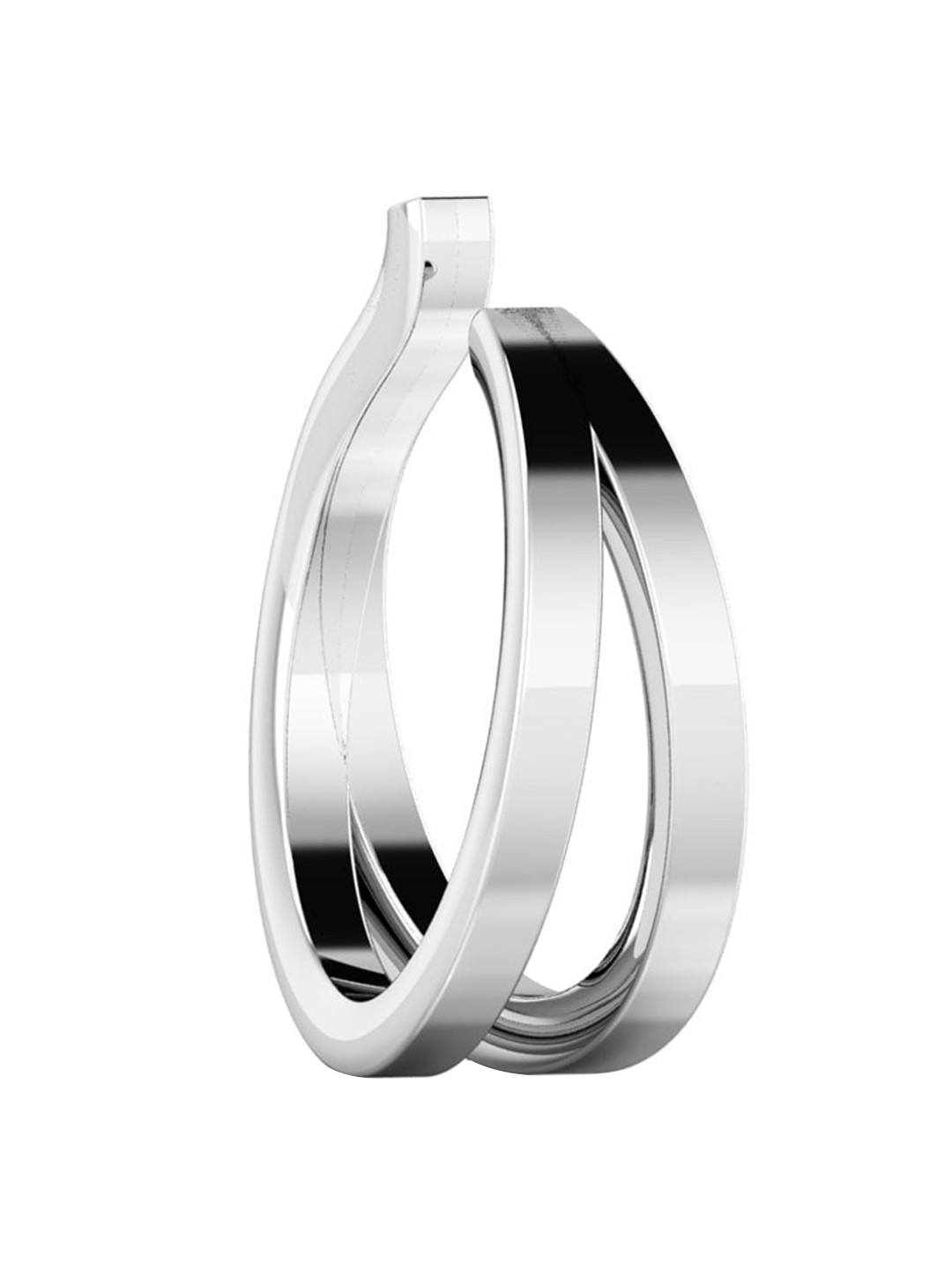 KUBERBOX Alizeh 18KT White Gold Nose Ring -0.66gm