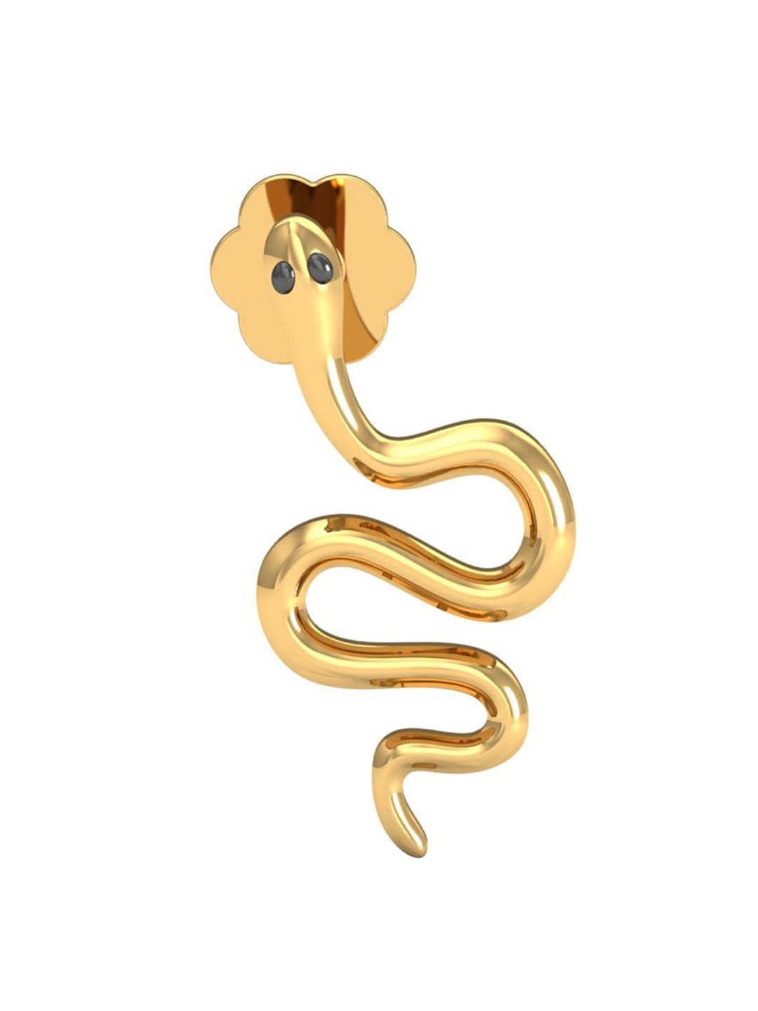 KUBERBOX Serpentine Gold 18KT Gold Nose Stud-0.36gm