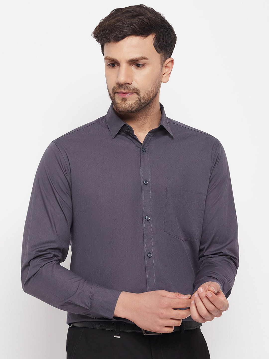 D Kumar Standard Spread Collar Cotton Formal Shirt