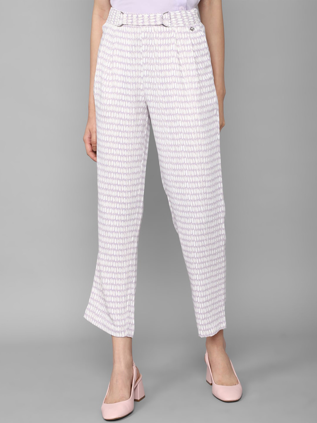 Allen Solly Woman Printed Pleated Trousers