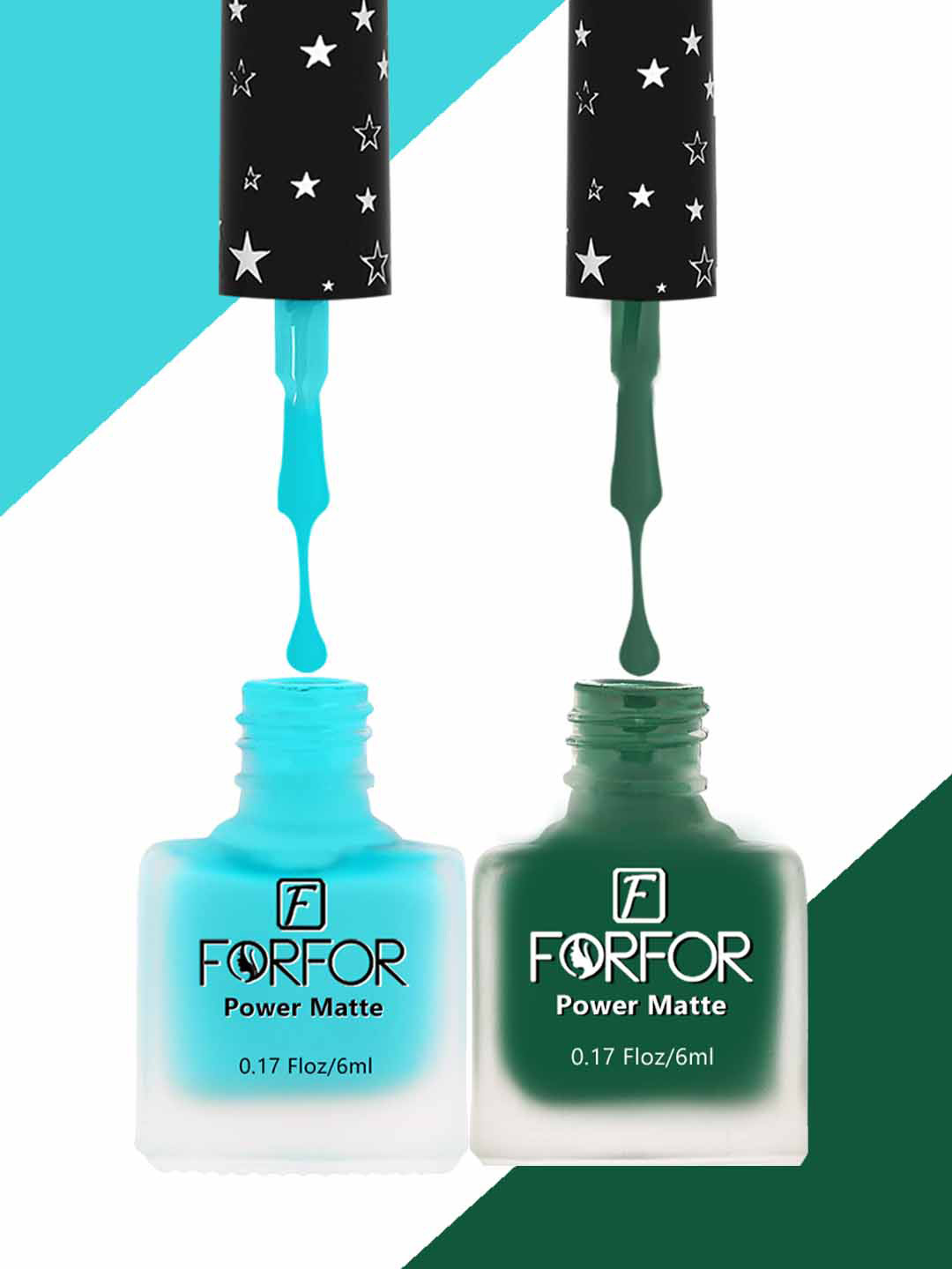 FORFOR Set Of 2 Power Matte Long Lasting Nail Polishes 6ml Each - Shades 113 & 117