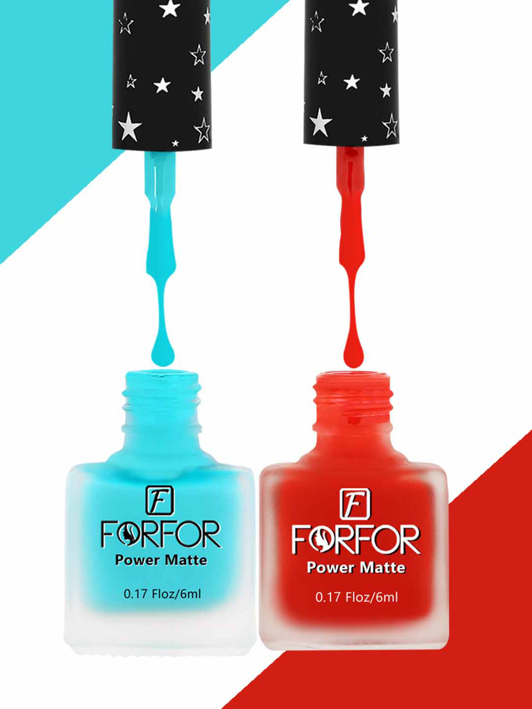 FORFOR Set Of 2 Power Matte Long-Lasting Nail Polishes 6ml each - 113 & 106