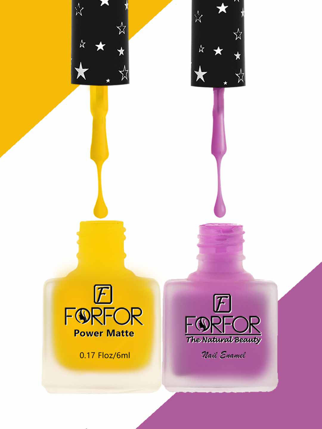 FORFOR Set Of 2 Power Matte Long Lasting Nail Polishes 6ml Each - Shades 102 & 116