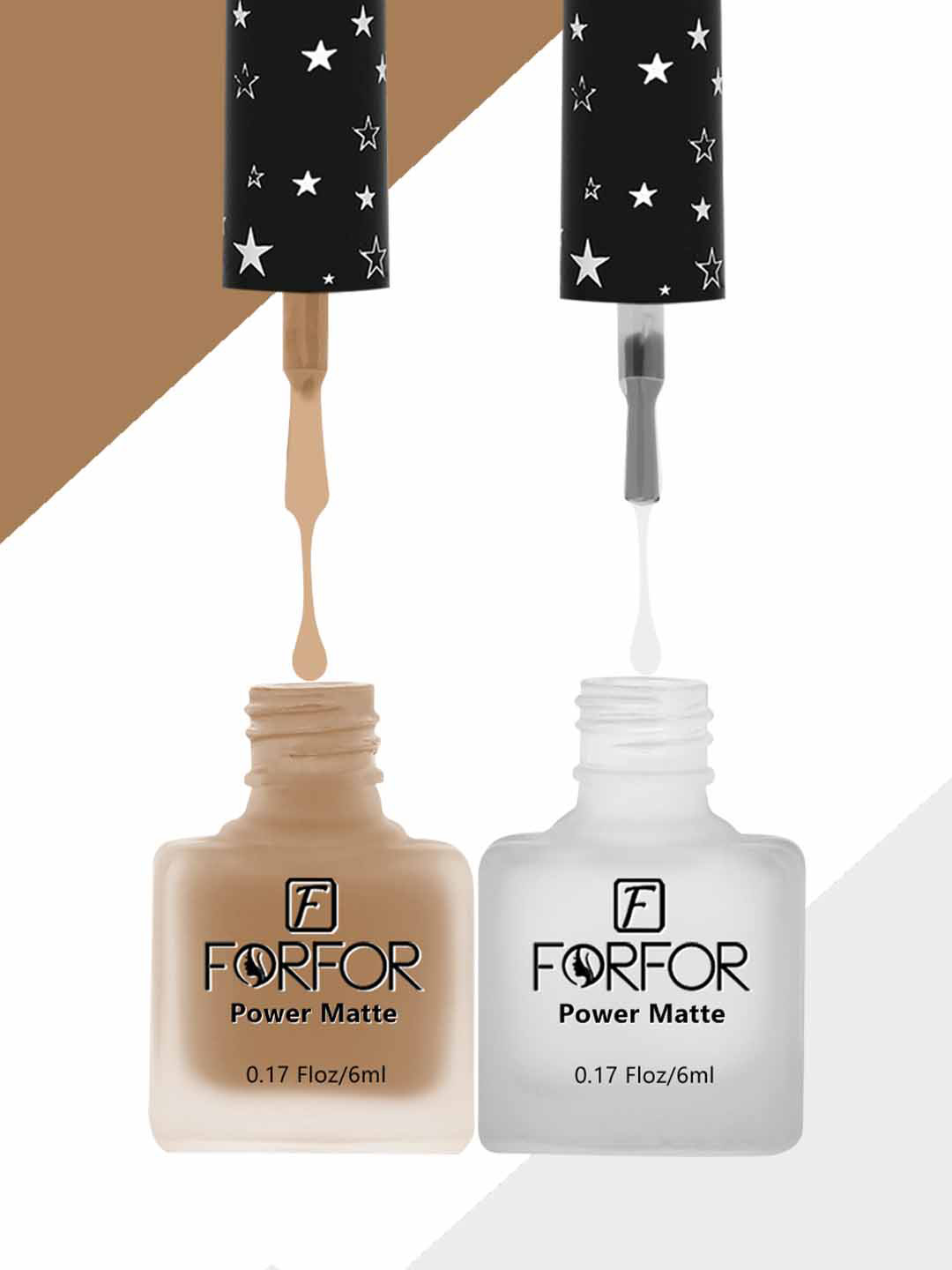 FORFOR Set Of 2 Power Matte Long Lasting Nail Polishes 6ml Each - Shades 110 & 111