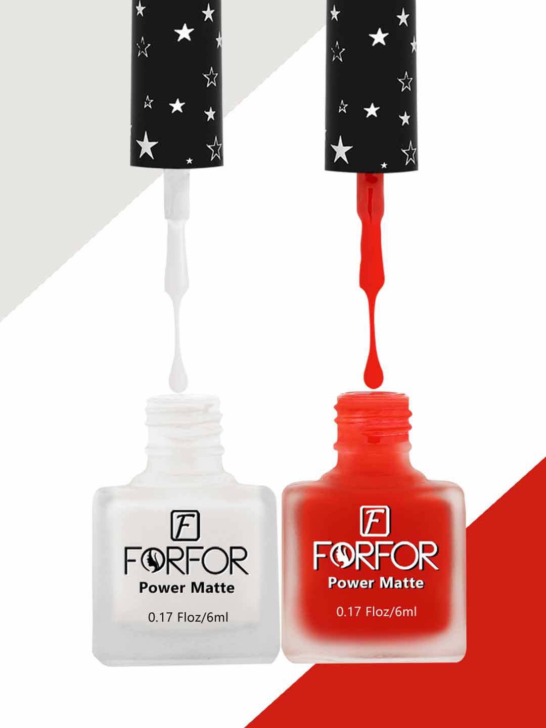 FORFOR Set Of 2 Power Matte Long Lasting Nail Polishes 6ml Each - Shades 105 & 106