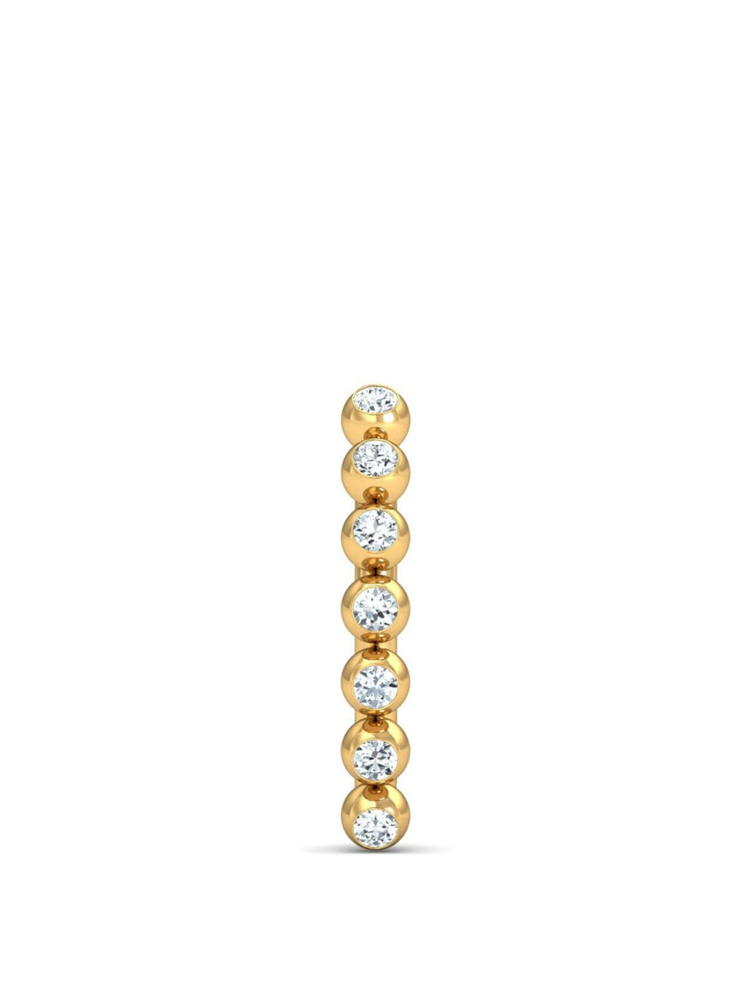 KUBERBOX Mugdha 18KT Gold Diamond Studded Nose Pin-0.32 gm