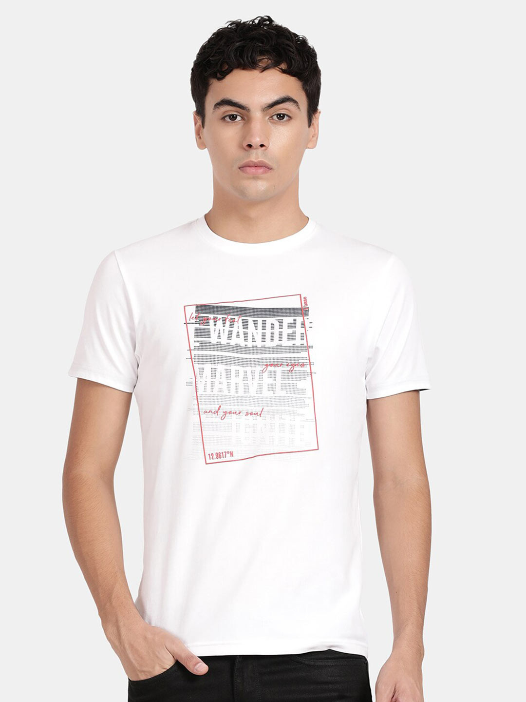 t-base Marvel Printed Cotton Lycra T-shirt