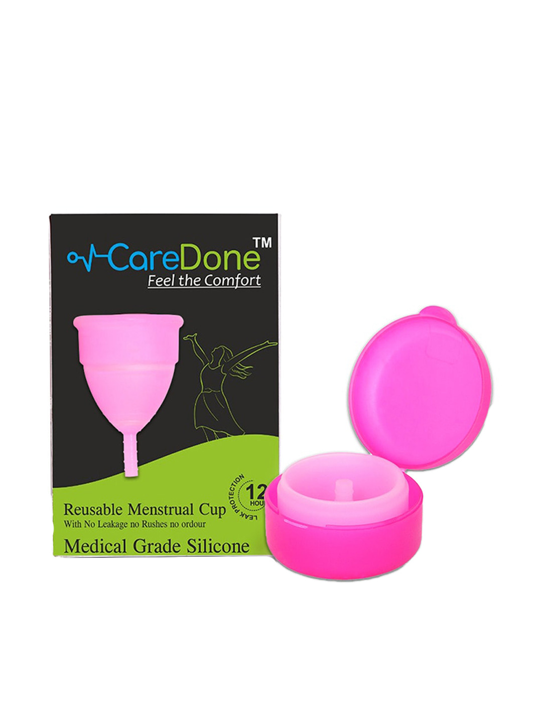 CareDone Reusable Eco-Friendly Silicone Menstural Cup - Pink