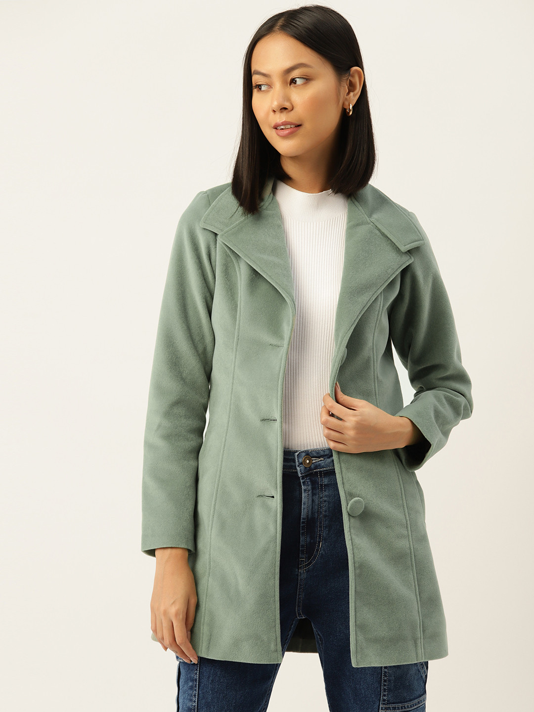 Leather Retail Women Lightweight Longline Tailored Velvet Jacket