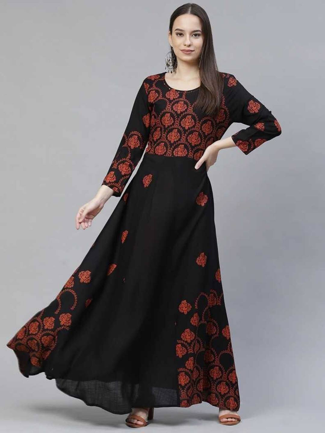KALINI Embroidered Maxi Dress