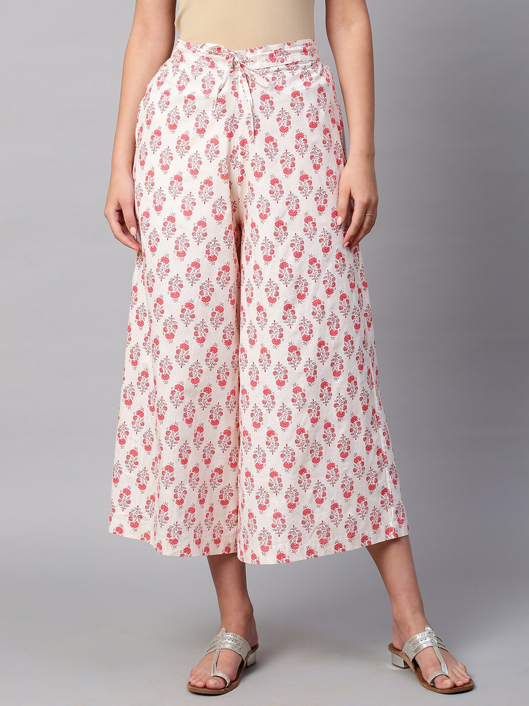 RATAN Women Ethnic Motifs Printed Cropped Palazzos