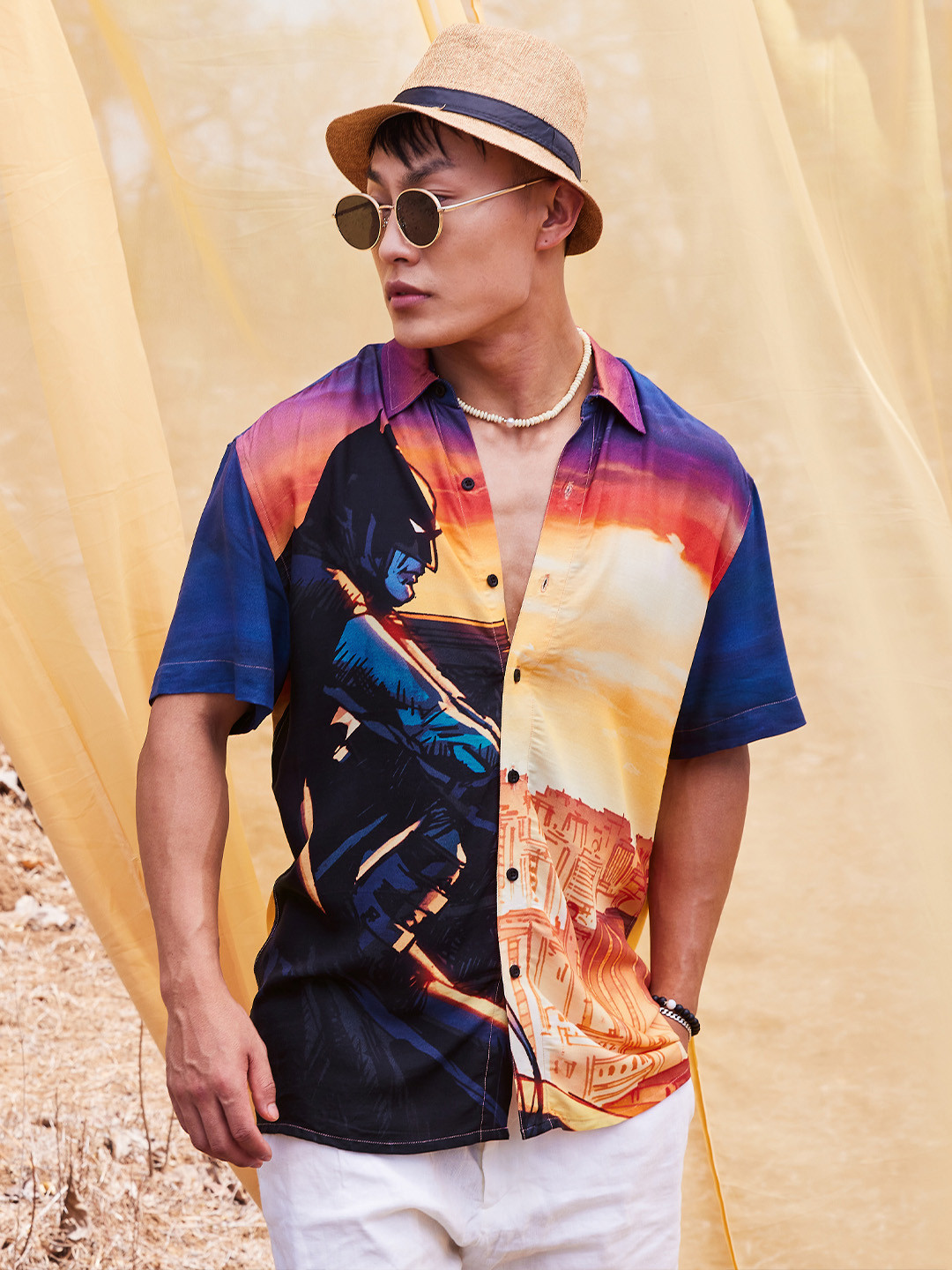 The Souled Store Black & Red DC Comics Printed Casual Shirt