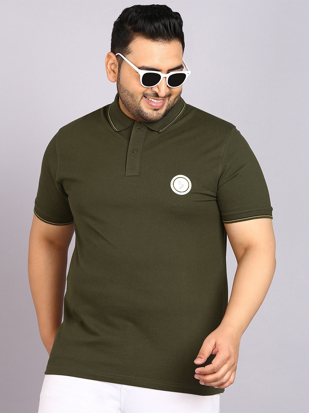 Alan Jones Polo Collar Applique T-shirt