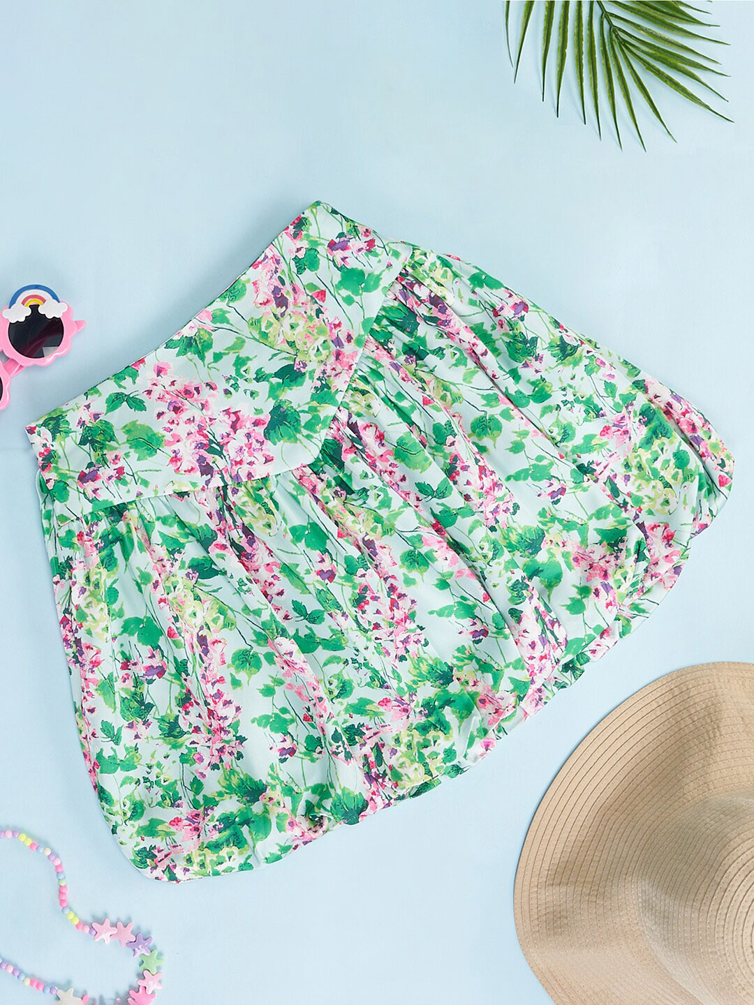 Pantaloons Junior Girls Printed Above Knee A-Line Skirt
