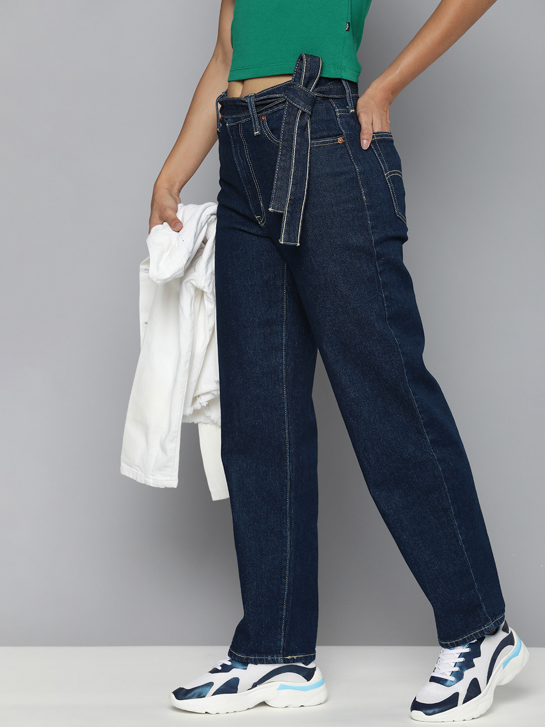 Levis Women 94 Baggy Loose Straight Fit Stretchable Jeans