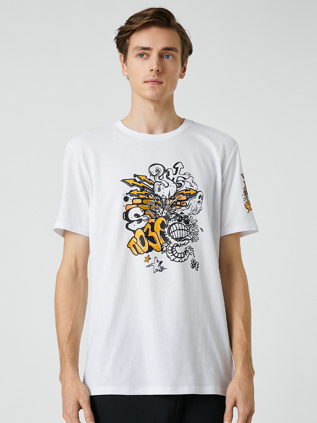 Koton Graphic Printed Pure Cotton T-shirt