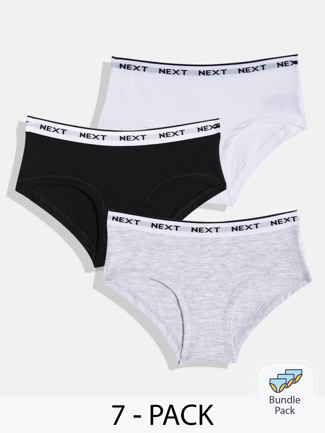 NEXT Girls Pack Of 7 Cotton Hipster Briefs - 652519