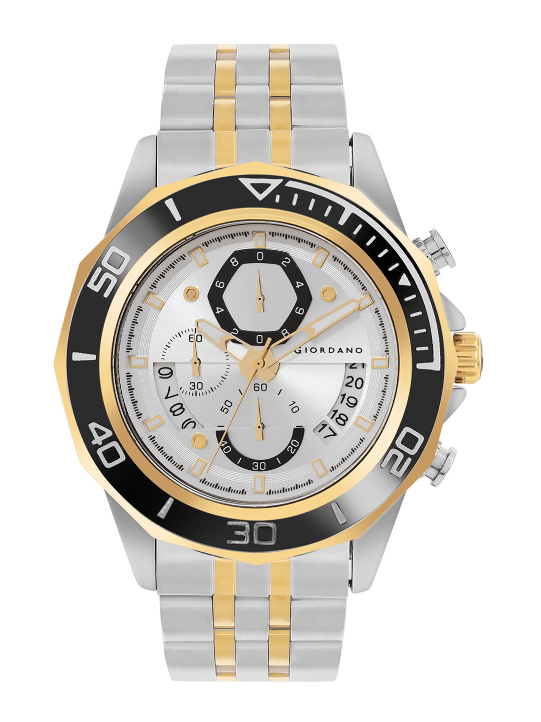 GIORDANO Men Dial & Stainless Steel Bracelet Style Straps Analogue Watch GZ-50072-22