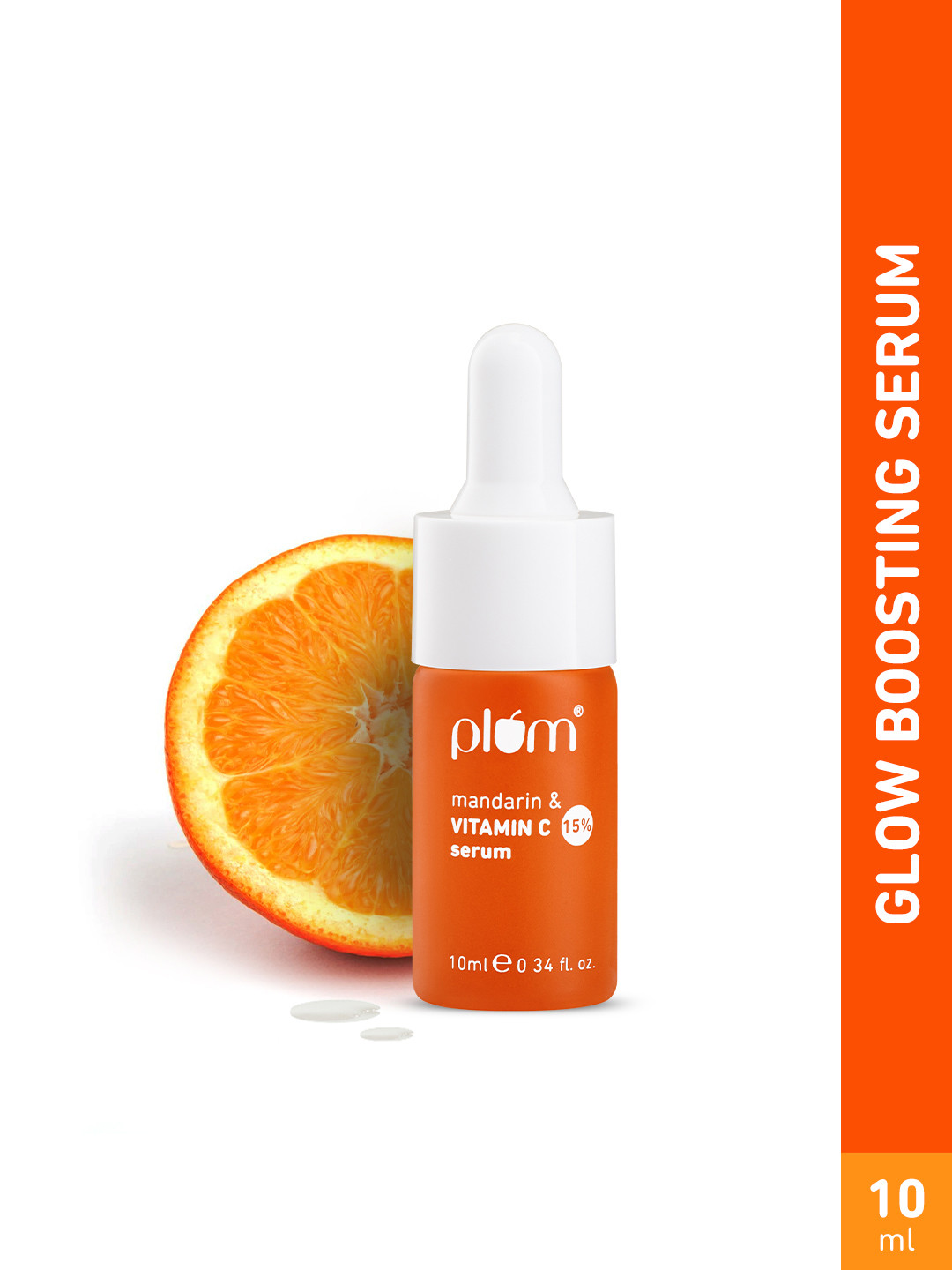 Plum Mandarin & 15% Vitamin C Glow Face Serum - Lightweight & Quick-Absorbing - 10ml