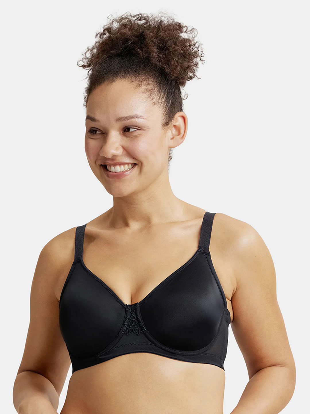 Jockey Under Wired Non Padded Soft Touch Microfiber Full Coverage Minimizer Bra-1855