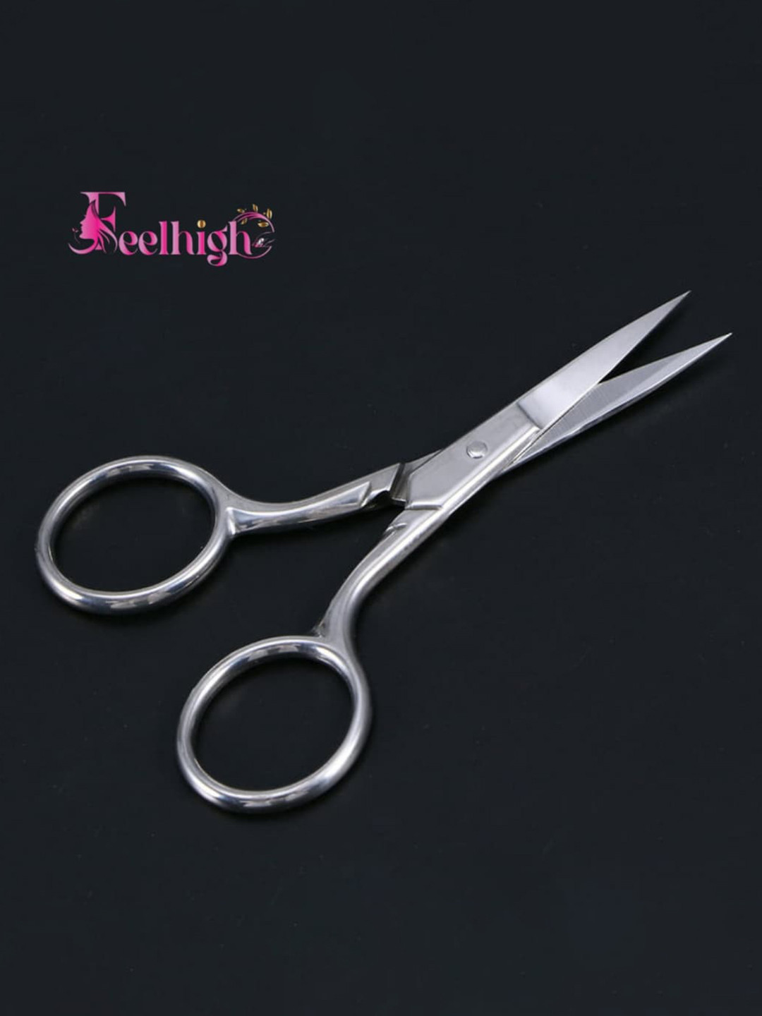 FEELHIGH Rounded Scissors For Mustache & Beard Trimming