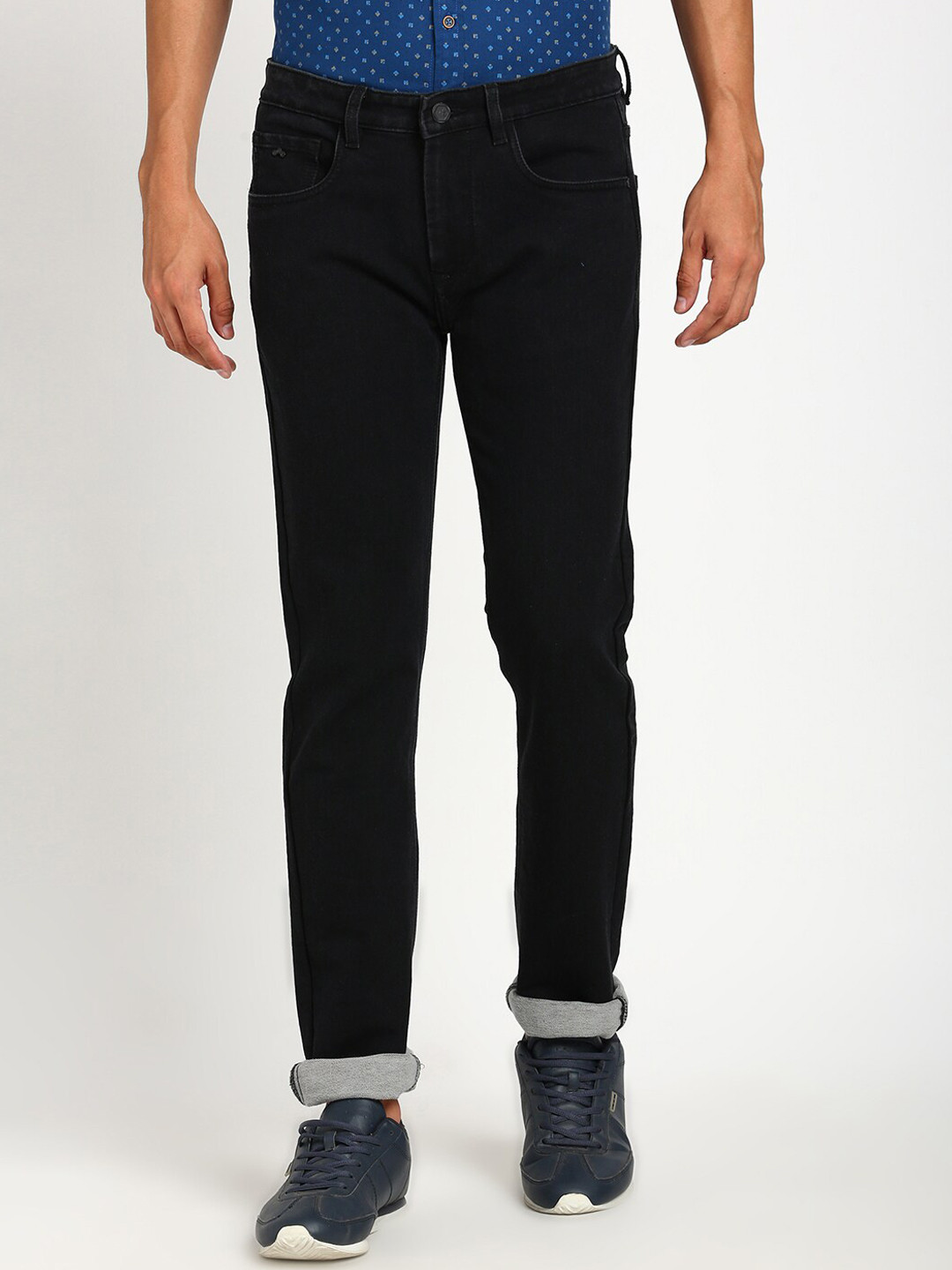 Turtle Men Narrow Tapered Fit Clean Look Stretchable Jeans