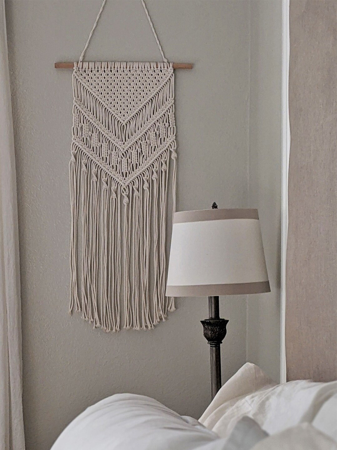 Decazone Wall Hanging Decor Bohemian Nordic Fabric Hall Tapestries & Macrame-32.7In