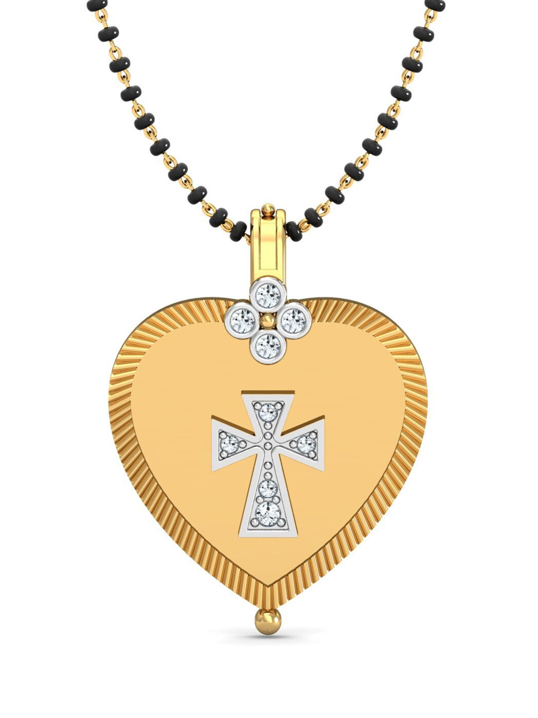 KUBERBOX 18K Yellow Gold Ela Christian Minnu Mangalsutra Pendant