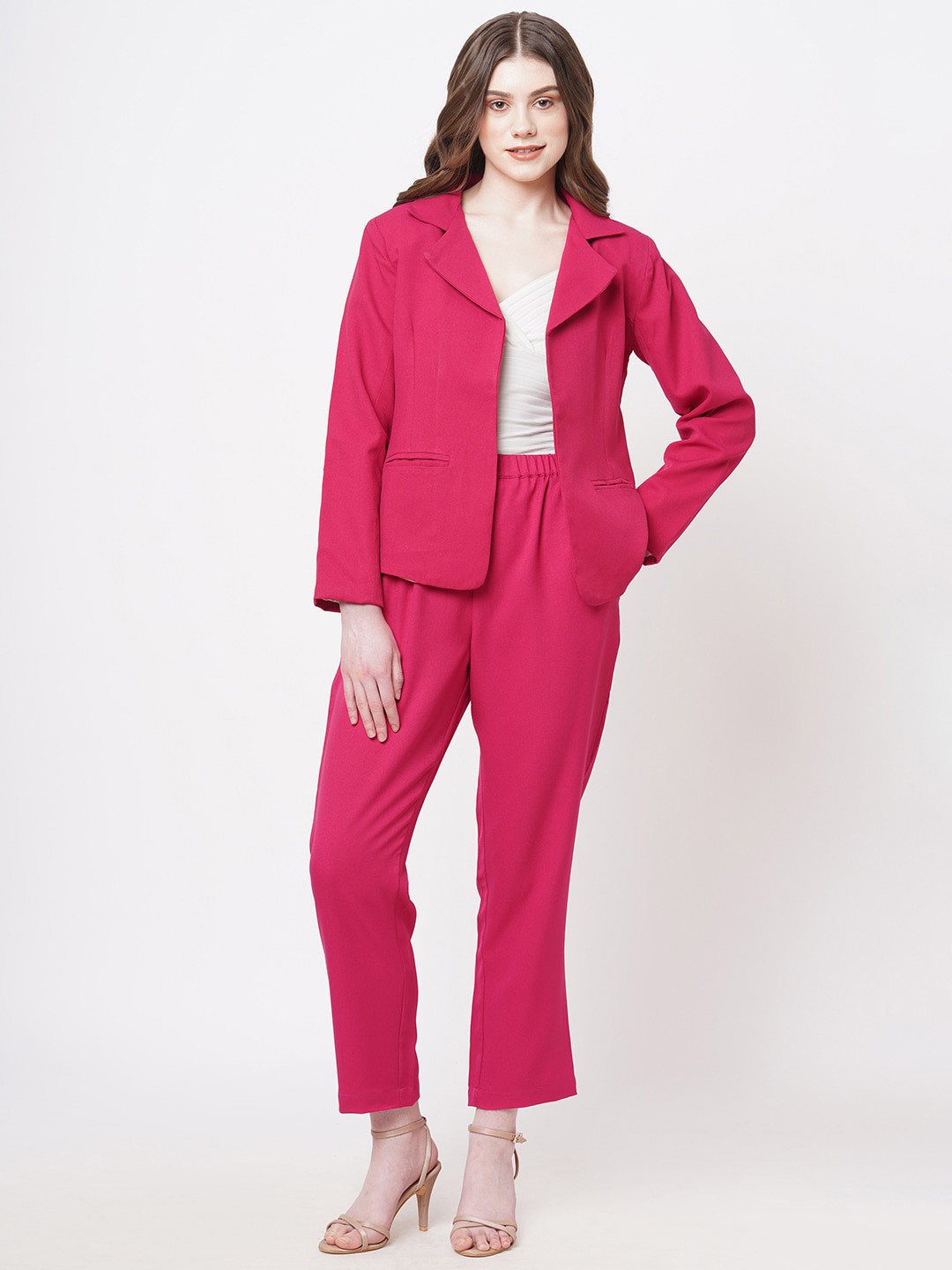 Ashtag Notched Lapel Collar Blazer & Trouser Co-Ords