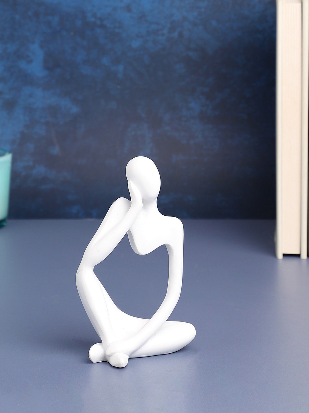 Bonhomie Daydream Hollow White Ceramic Matte Living Room Small Showpiece - 5.1 Inches