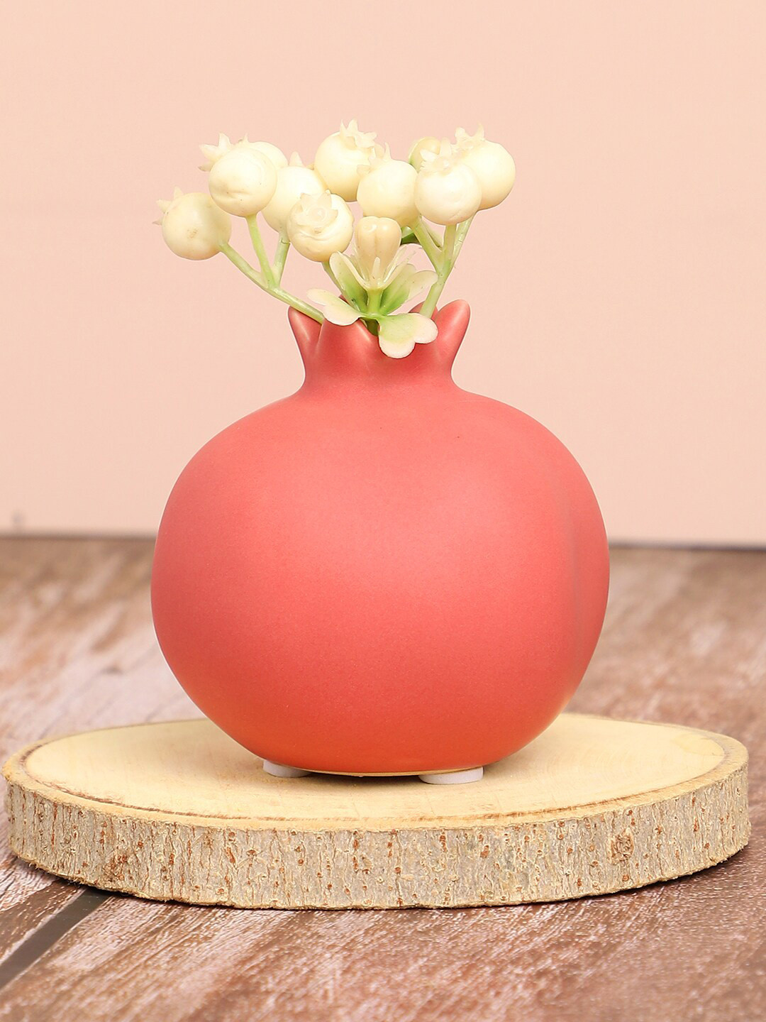 Bonhomie Red Pomegranate Flower Vase
