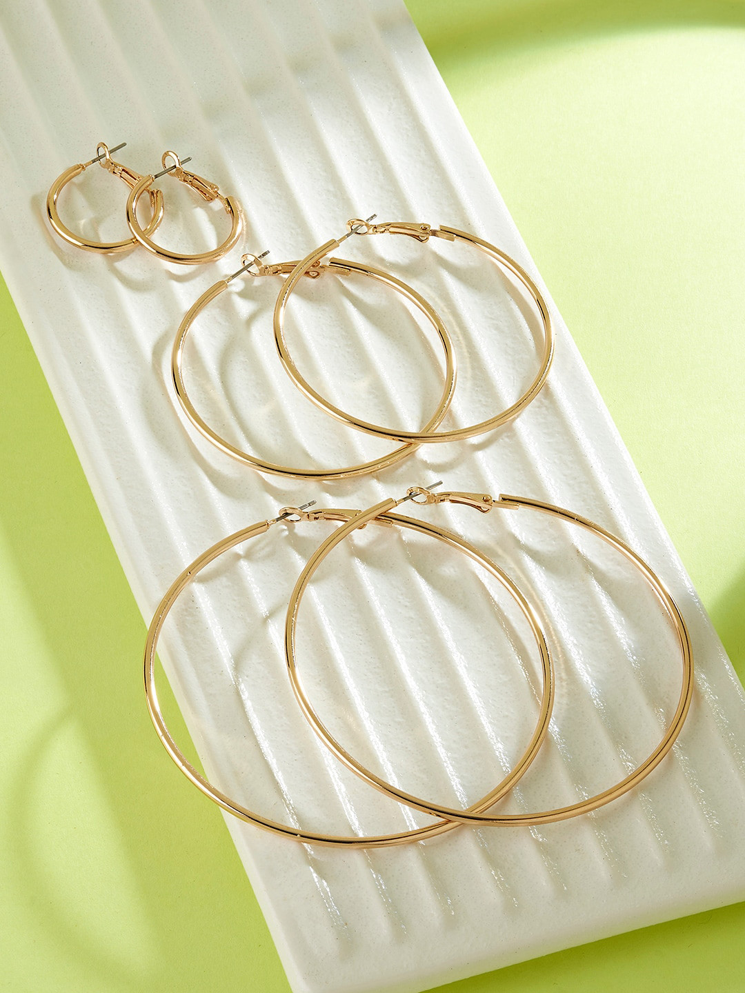 Accessorize Set Of 3 Classic Simple Hoop Earrings