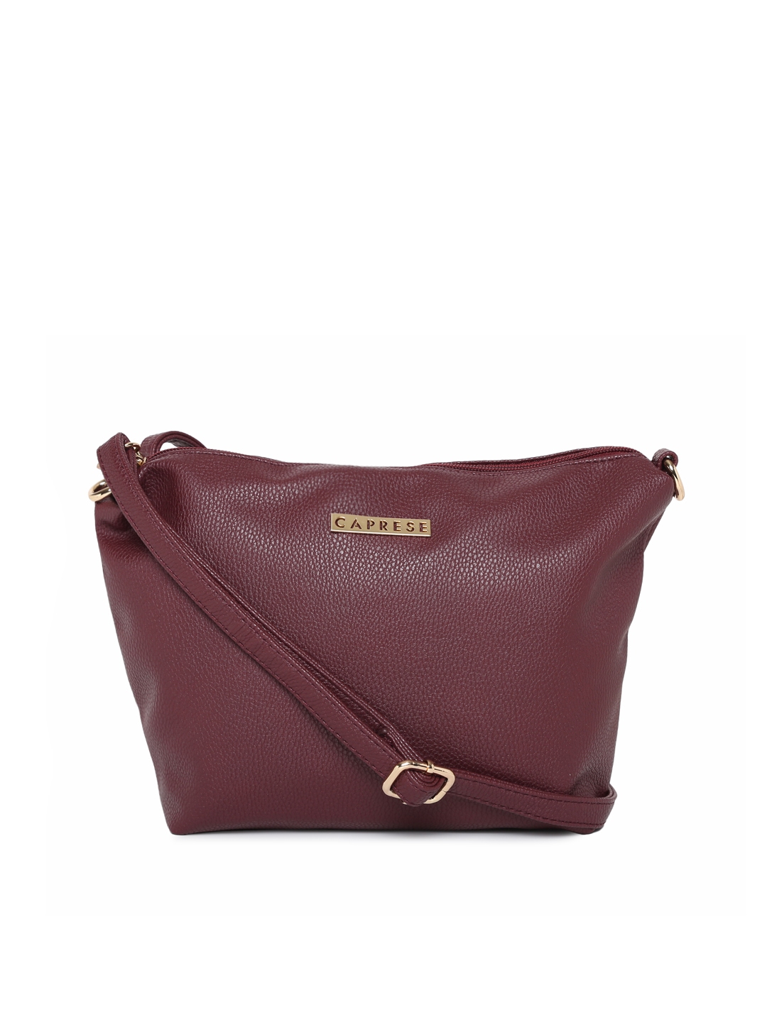 Buy Caprese Burgundy Solid Sling Bag Handbags for Women 2364938