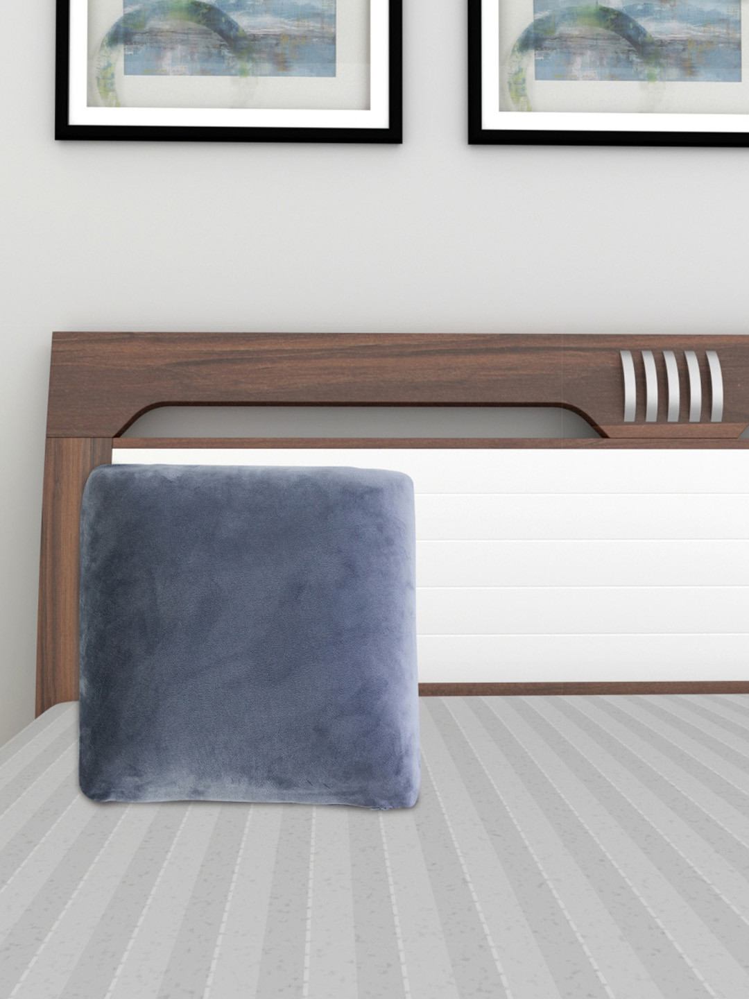 Home Centre Slumber Grey Pre-Filled Square Cushion