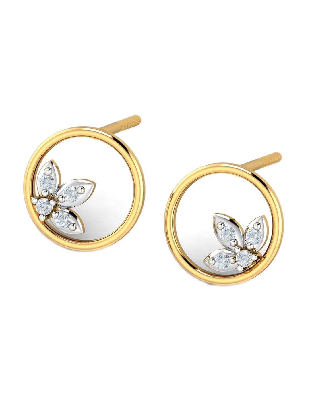 KUBERBOX Valentina 18K Gold Diamond-Studded Earrings - 1.62g