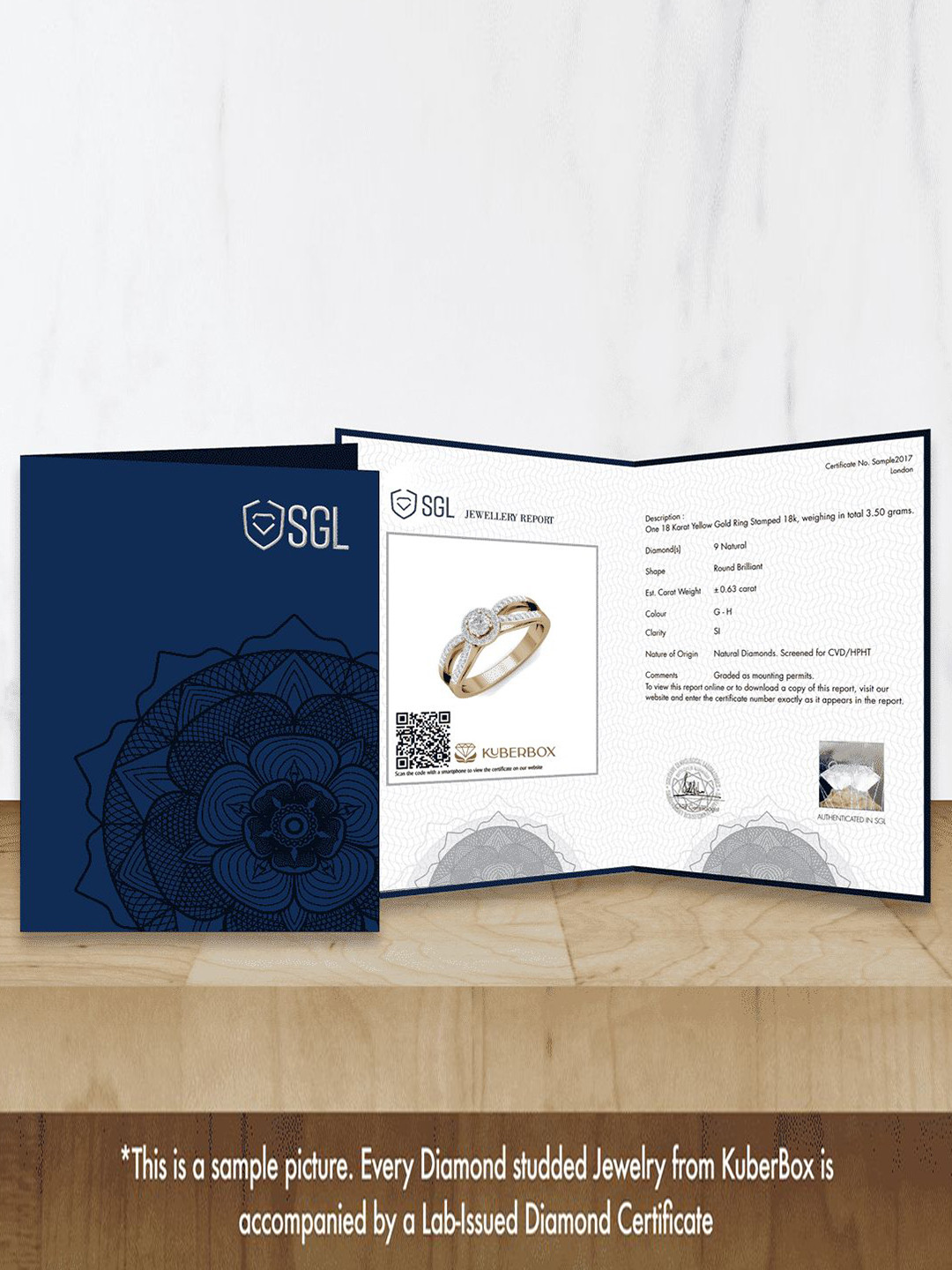 KUBERBOX Duplay 18KT Gold Diamond-Studded Earrings-1.76 gm